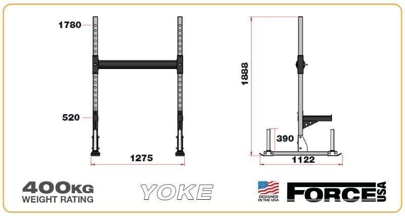 800x426 Force Usa Yoke And Squat Stand Combo Australian Fitness Supplies - Yoke Drawing