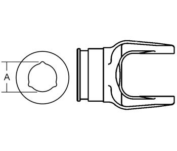 350x300 Outer Tube Yoke Part No A A Industrial - Yoke Drawing