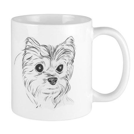 460x460 Yorkie Drawing Mugs - Yorkie Drawing