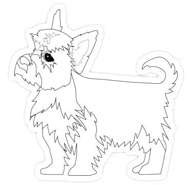 375x360 Yorkie Coloring Pages Coloring Pages Terrier Coloring Pages Free - Yorkie Line Drawing