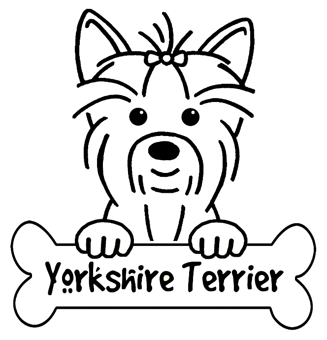 664x690 Cool Sign For Above Food Bowls For The Dogs Yorkie Names - Yorkie Line Drawing