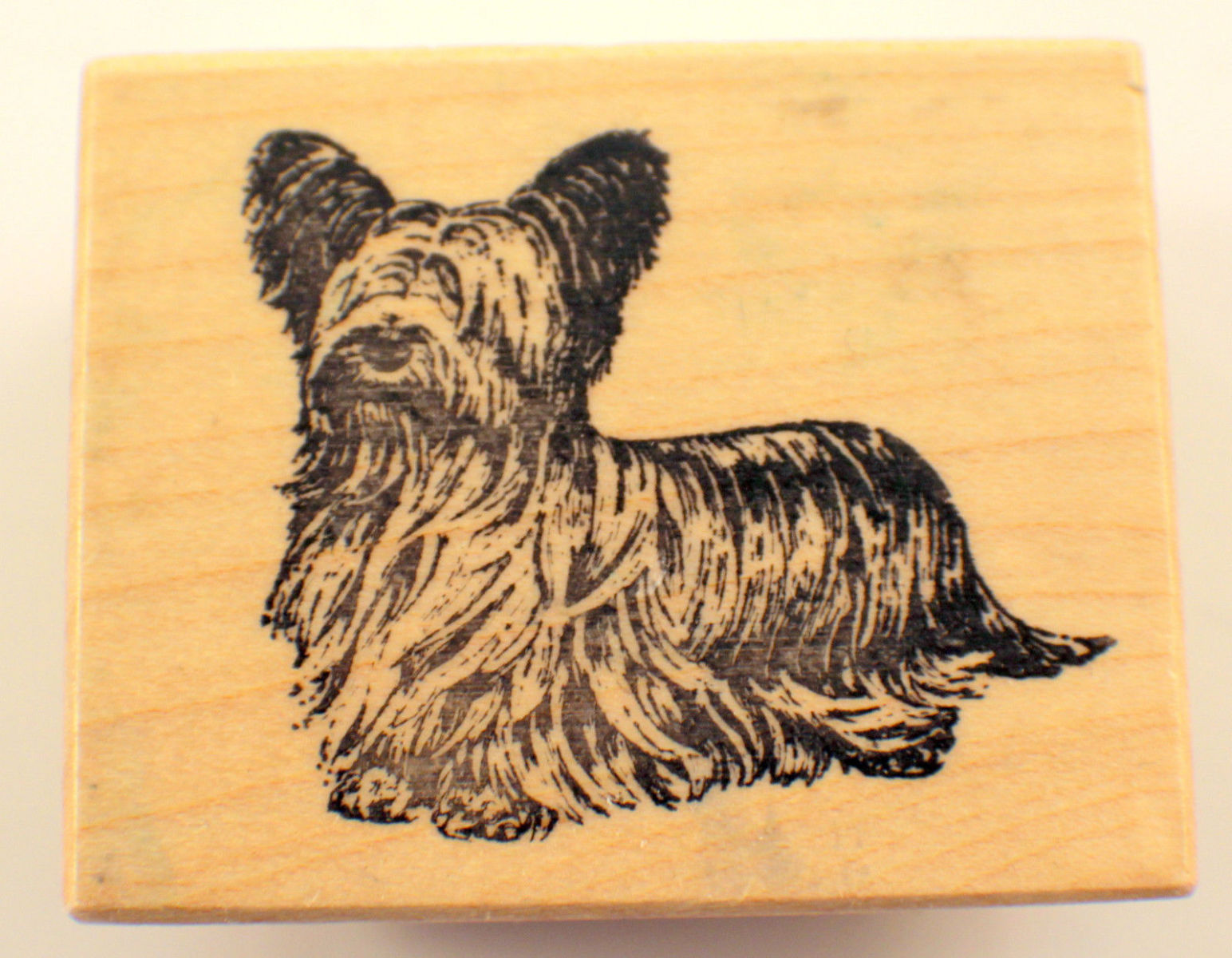 1544x1200 Psx C Long Hair Yorkie Puppy Dog Doggie Wooden Rubber Stamp - Yorkie Puppy Drawings