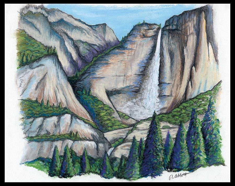 900x713 tranquil roar - Yosemite Drawing