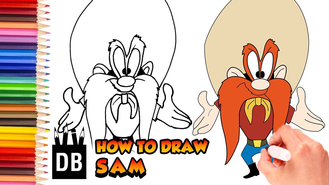 1280x720 how to draw yosemite sam from looney tunes step - Yosemite Sam Drawing