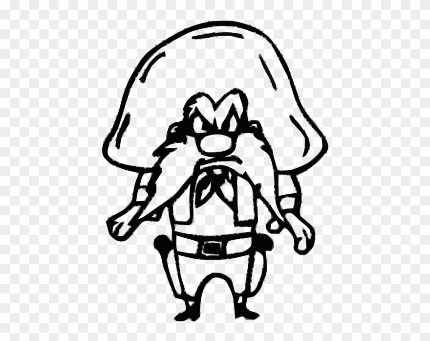 880x697 looney toons yosemite sam bnw - Yosemite Sam Drawing