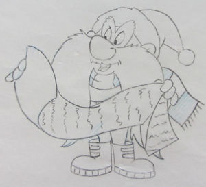 300x273 yosemite sam warner brothers production drawing of sam as santa - Yosemite Sam Drawing