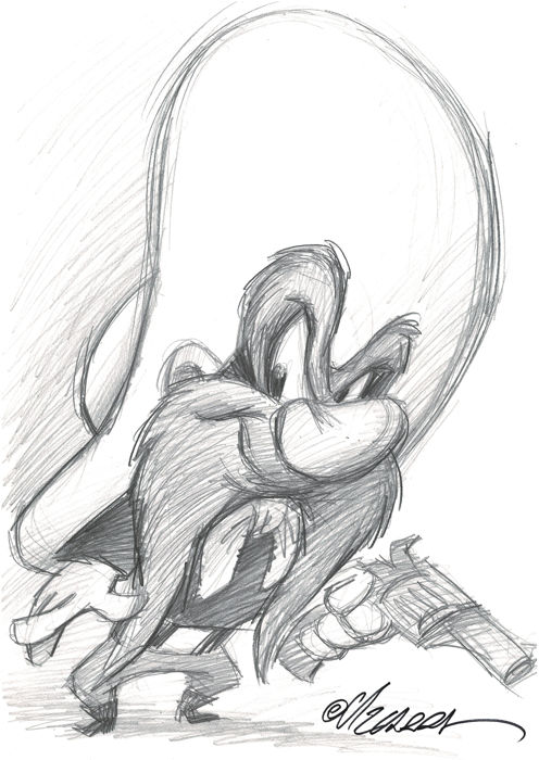 496x700 yosemite sam - Yosemite Sam Drawing