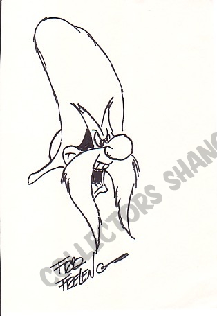 314x456 yosemite sam original drawing signed - Yosemite Sam Drawing