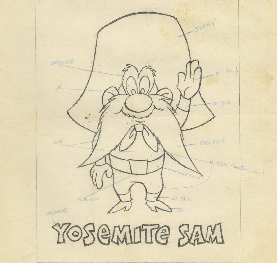 900x852 yosemite sam publicity drawing - Yosemite Sam Drawing