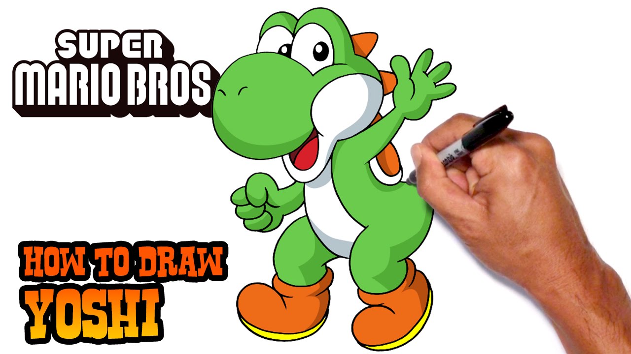 1280x720 how to draw yoshi super mario bros - Yoshi Drawing