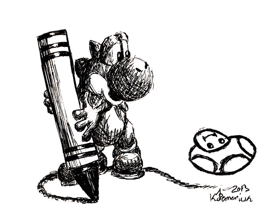 900x676 yoshi drawing - Yoshi Drawing