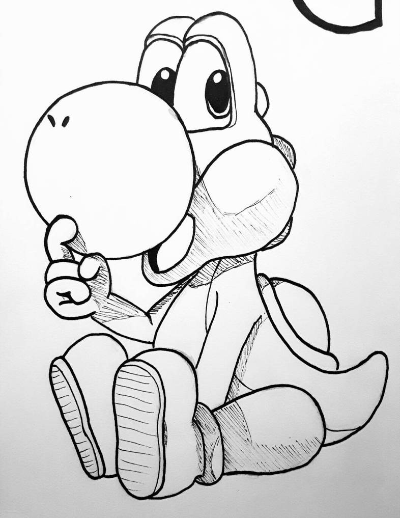 786x1017 yoshi drawing - Yoshi Drawing