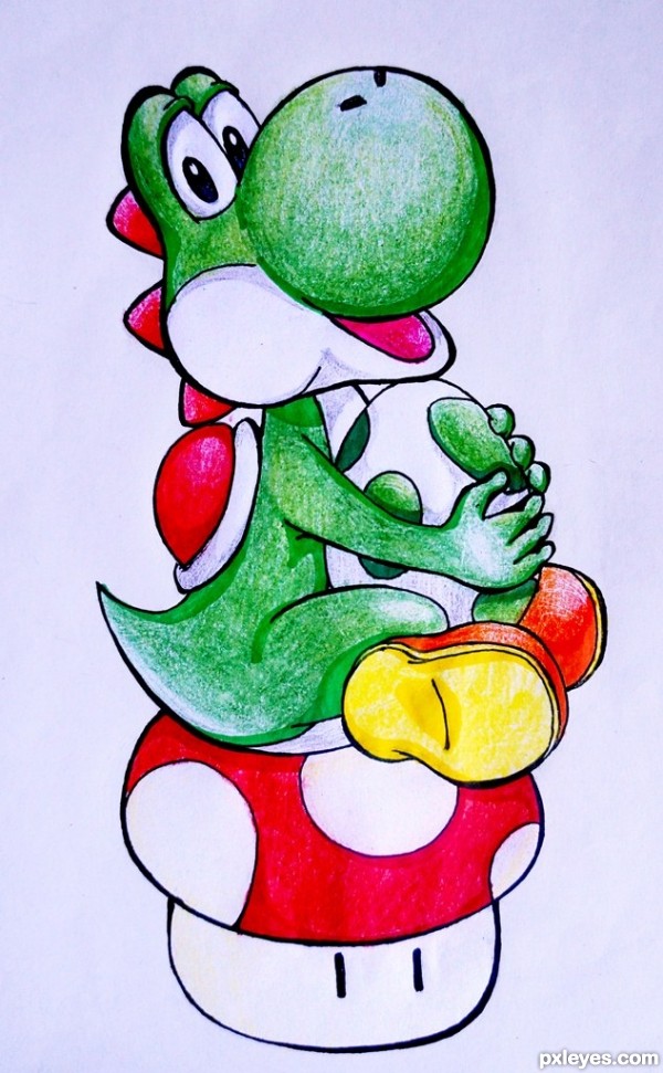 600x971 drawing contest pictures of yoshi - Yoshi Drawing