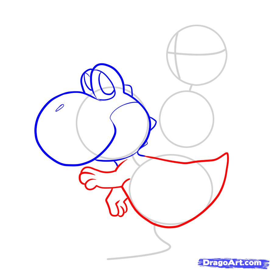 887x887 how to draw mario and yoshi, step - Yoshi Drawing Step By Step