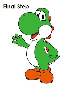 300x388 how to draw yoshi - Yoshi Drawing Step By Step
