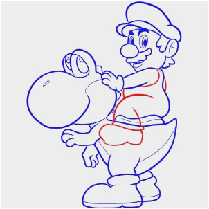 302x302 mario drawing tutorial inspirational how to draw mario and yoshi - Yoshi Drawing Step By Step