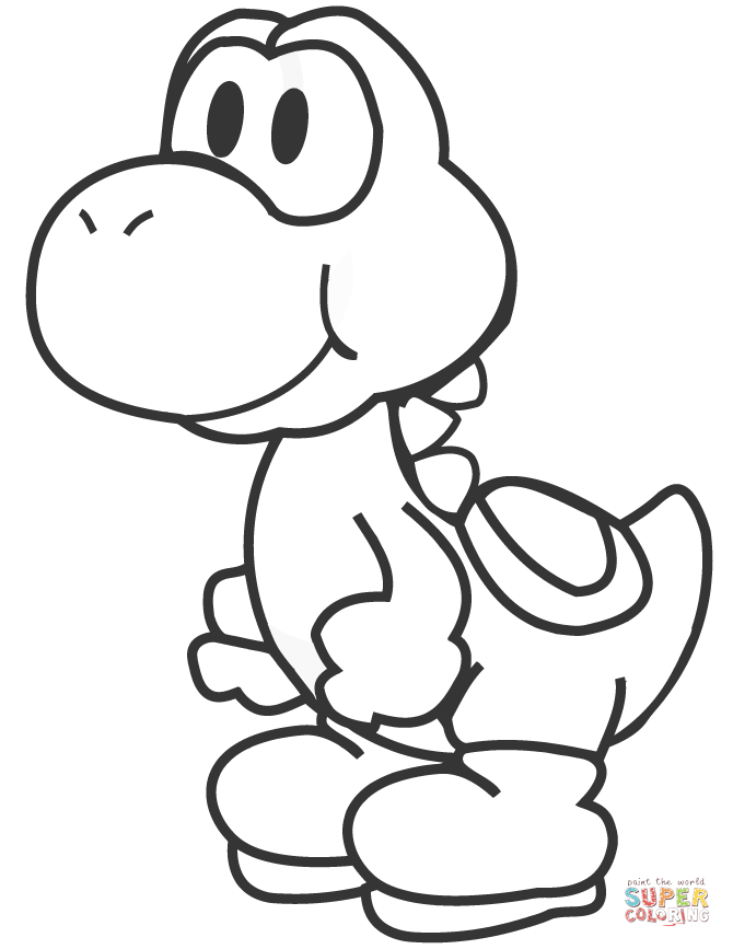 670x867 yoshi clipart easy draw - Yoshi Drawing Step By Step