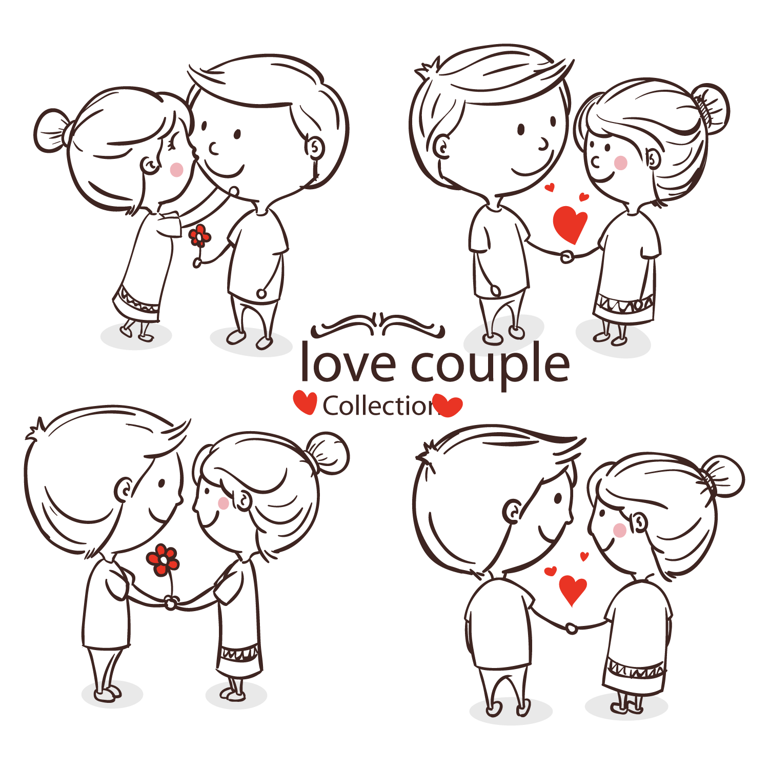 1500x1500 T Drawing Hand Drawn Transparent Png Clipart Free Download - Young Couple Drawing