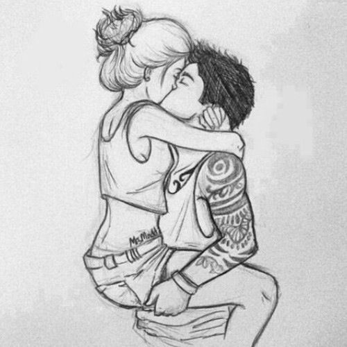 500x500 young couple drawing young couples - Young Couple Drawing