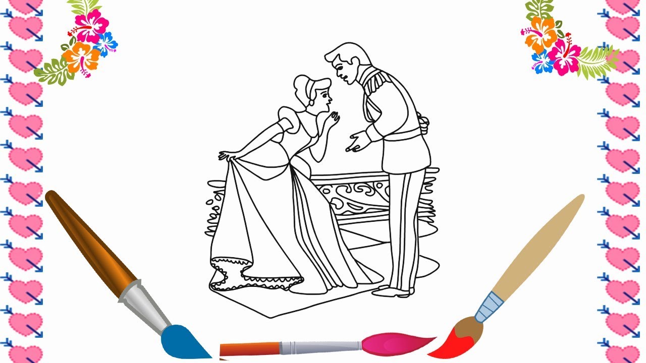 1280x720 draw and color young nice couple in love - Young Couple Drawing