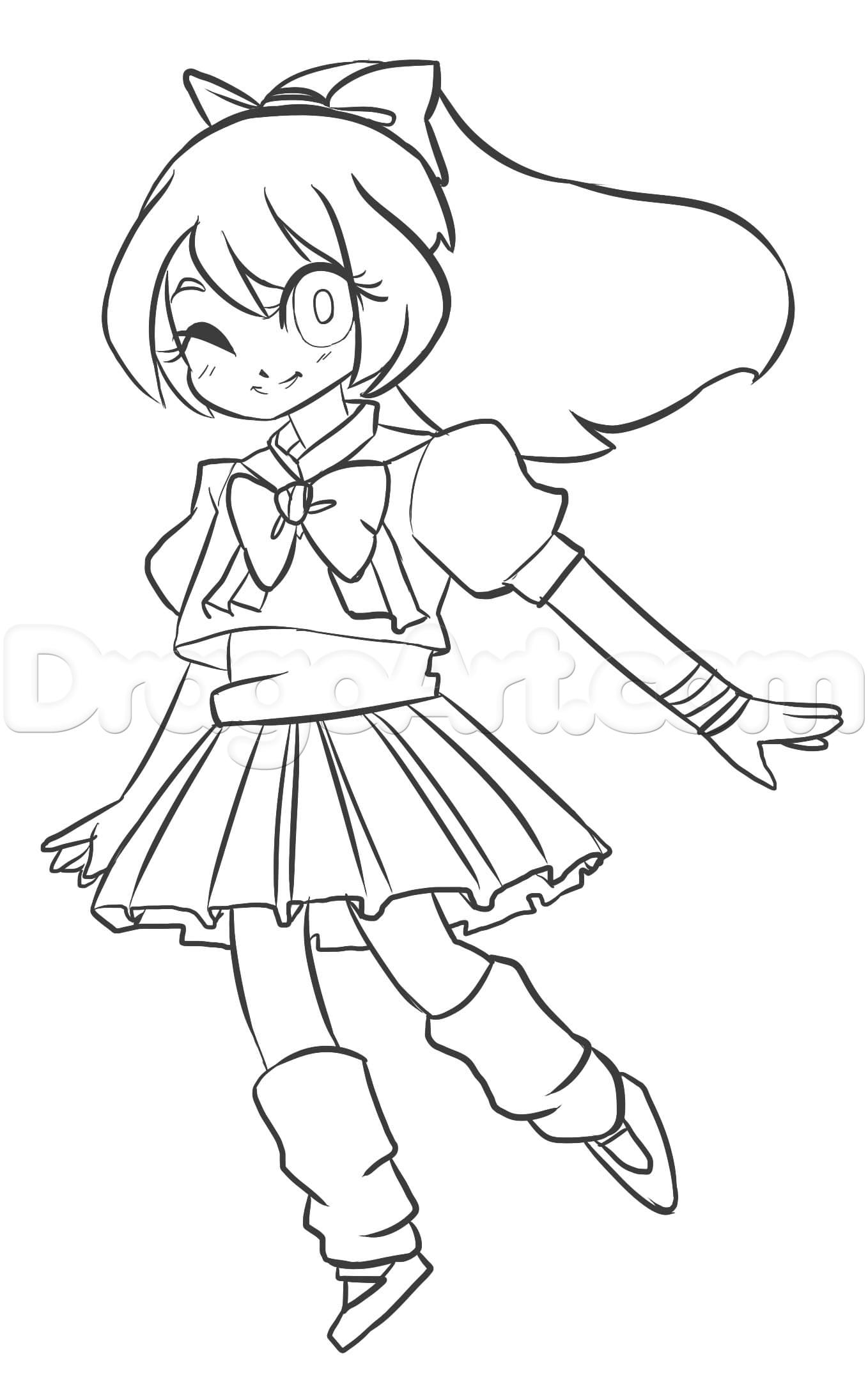 1358x2179 how to draw young anime girls, step - Young Drawing