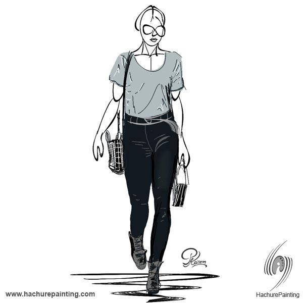 600x600 young woman, drawing from front view tutorial - Young Drawing