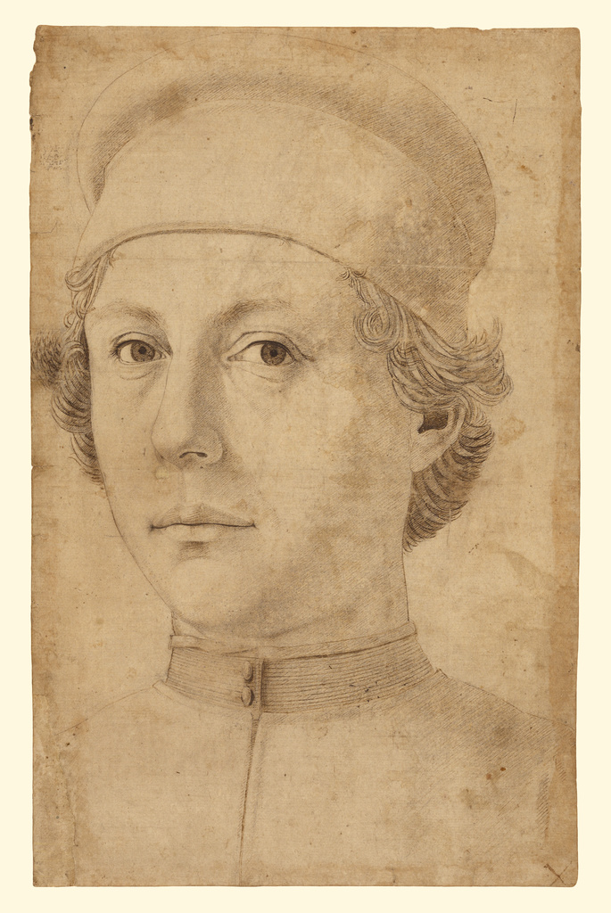 685x1024 portrait of a young man, head and shoulders, wearing a cap - Young Man Drawing