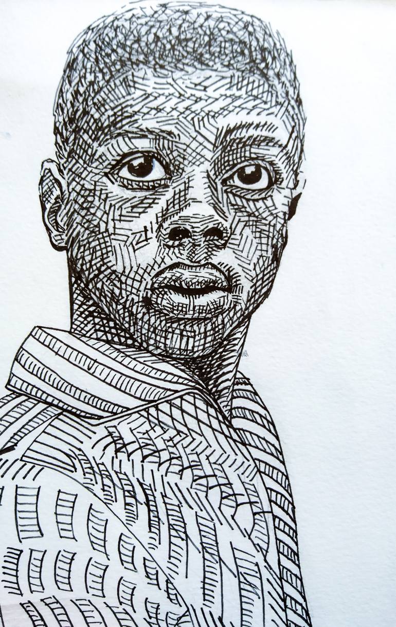 770x1219 Portrait Of A Young Man Drawing - Young Man Drawing