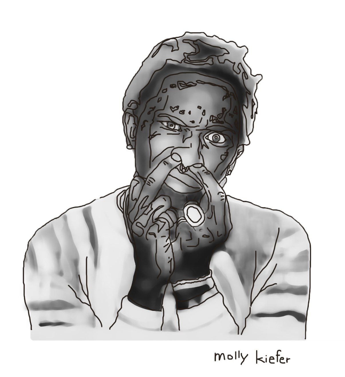 1205x1315 young thug i'm up the pioneer log - Young Thug Drawing