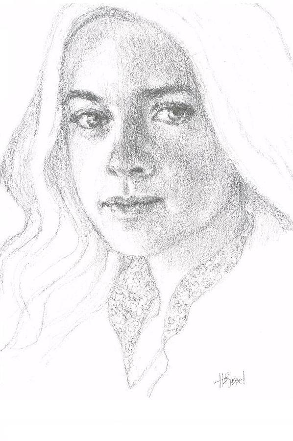 598x900 Portrait Of A Young Woman Drawing - Young Woman Drawing