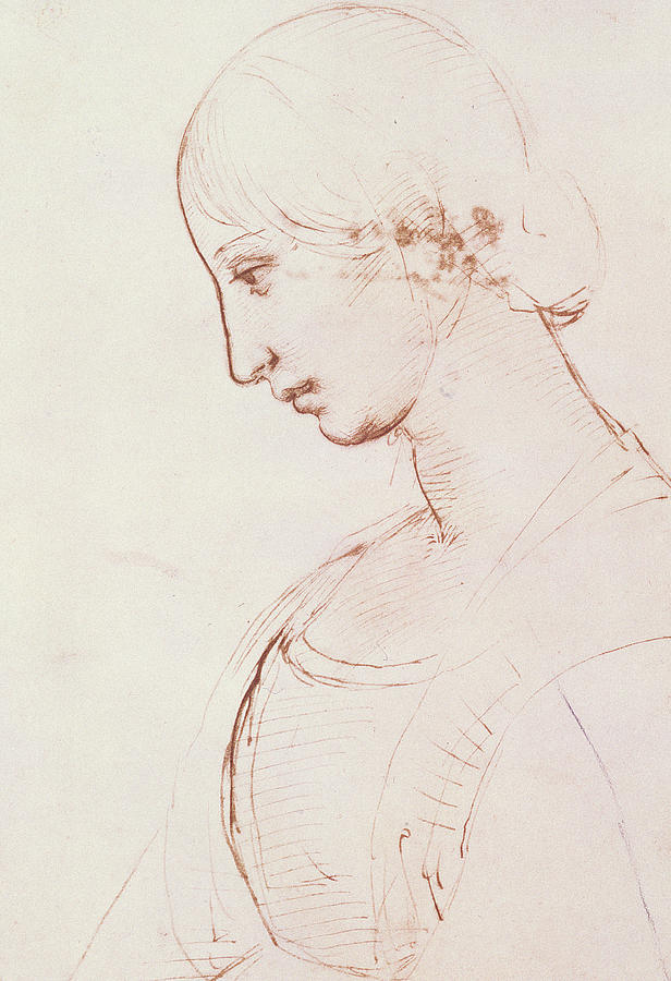 616x900 Portrait Of A Young Woman Drawing - Young Woman Drawing