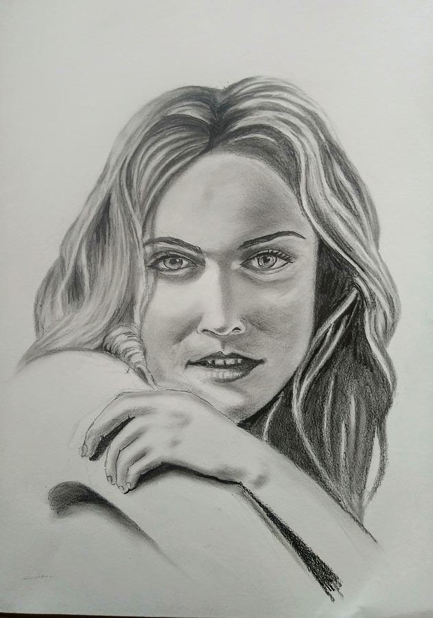 631x900 Young Woman - Young Woman Drawing