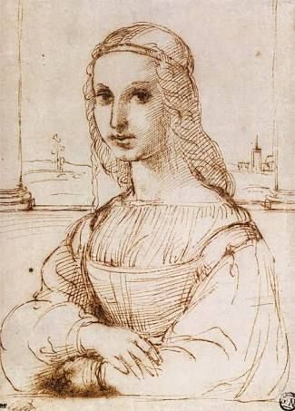 325x453 Raphael Portrait Of A Young Woman Drawing - Young Woman Drawing
