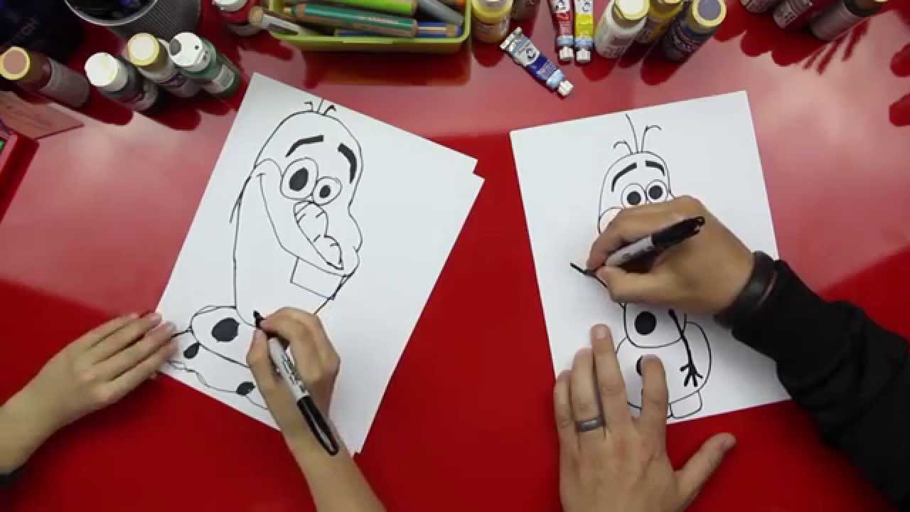 1280x720 How To Draw Olaf - Youtube Drawing For Kids