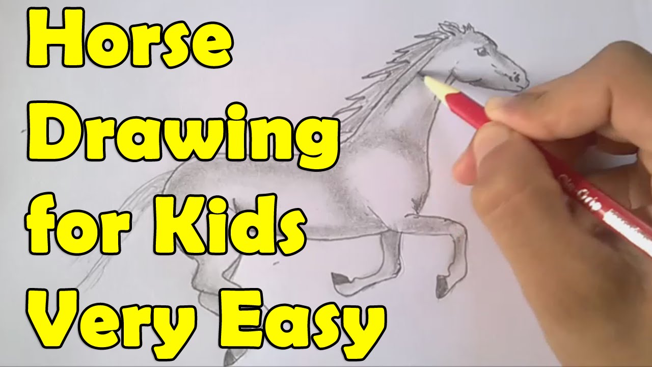 1280x720 How To Draw A Horse For Kids - Youtube Drawing For Kids