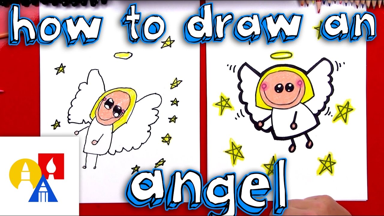 1280x720 How To Draw A Cartoon Angel - Youtube Drawing For Kids