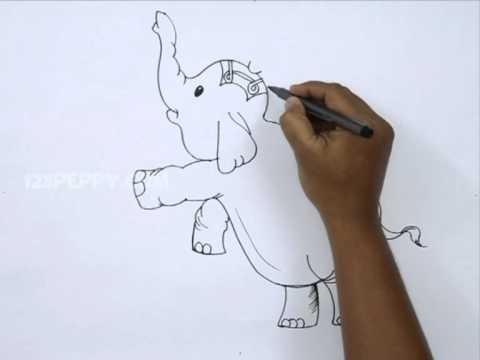 480x360 How To Draw A Circus Elephant - Youtube Elephant Drawing