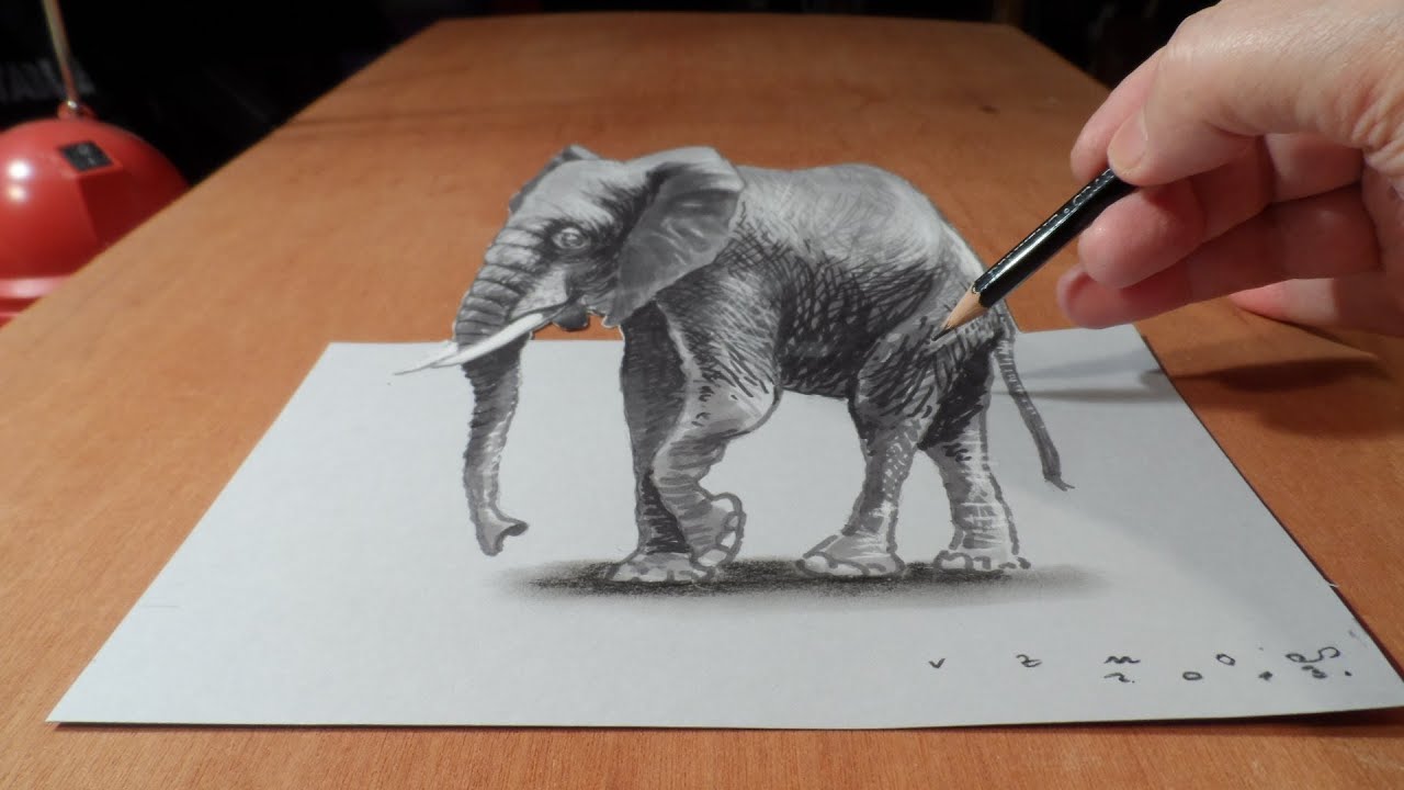1280x720 Drawing Elephant - Youtube Elephant Drawing