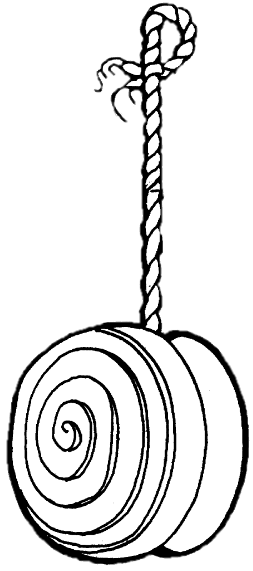 253x571 Yo Yo Toy Black And White Drawing Transparent Png - Yoyo Drawing
