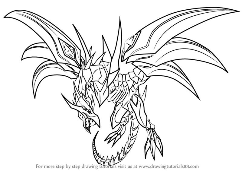 800x567 Learn How To Draw Red Eyes Black Dragon From Yu Gi Oh! Official - Yu Gi Oh Drawing