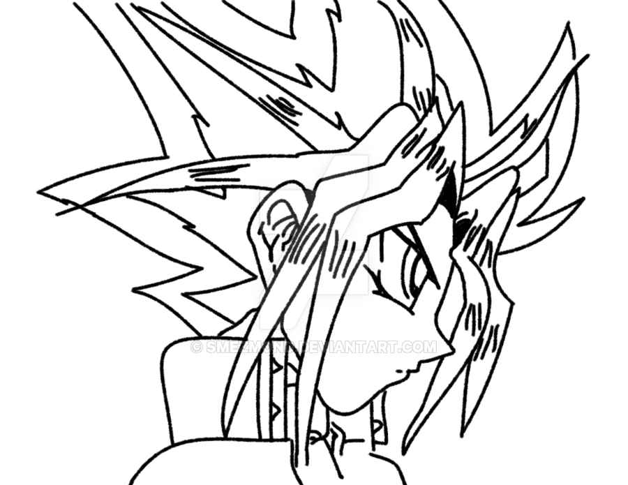 900x695 Yu Gi Oh! Line Drawing - Yu Gi Oh Drawing