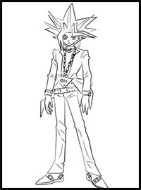 200x270 Draw Yu Gi Oh How To Draw Yu Gi Oh Characters Such As Yugi Mutou - Yu Gi Oh Drawing
