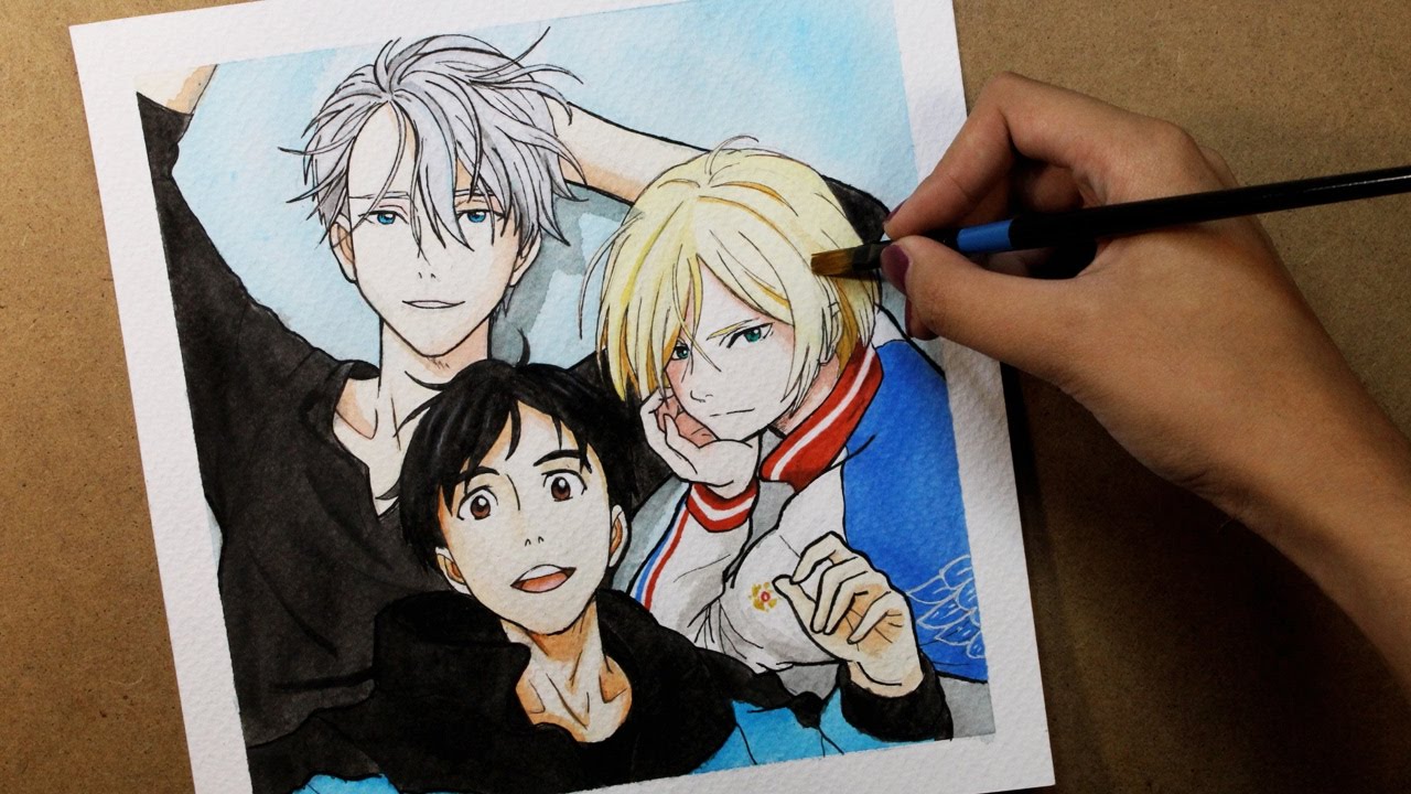 1280x720 speed drawing yuri!!! on ice on ice diana - Yuri On Ice Drawing