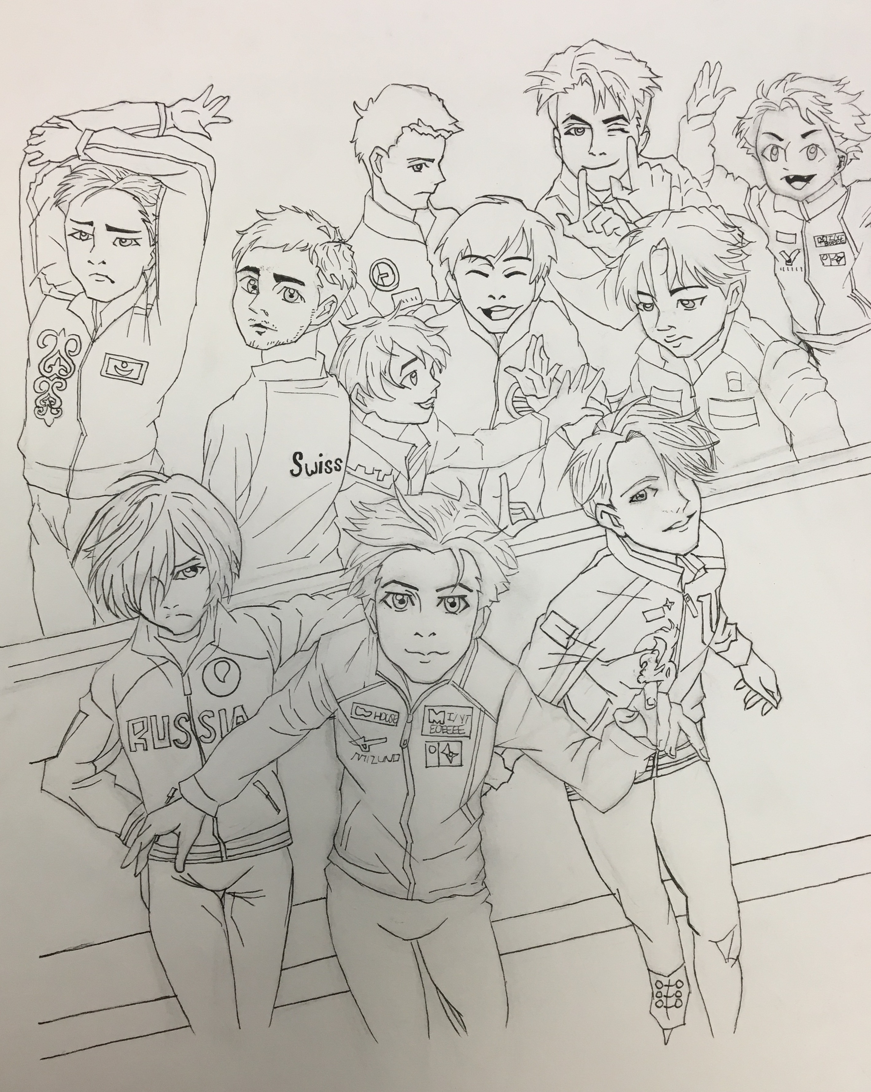 2837x3557 Yuri!!! On Ice Poster Drawing - Yuri On Ice Drawing