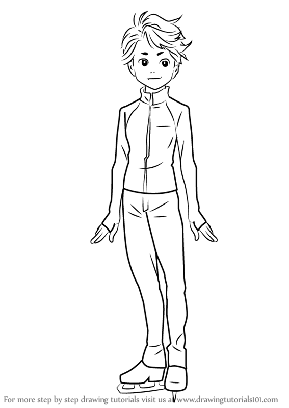 567x800 Learn How To Draw Kenjirou Minami From Yuri!!! On Ice - Yuri On Ice Drawing