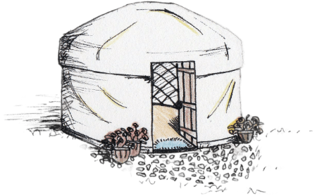 Yurt Drawing at PaintingValley.com | Explore collection of Yurt Drawing