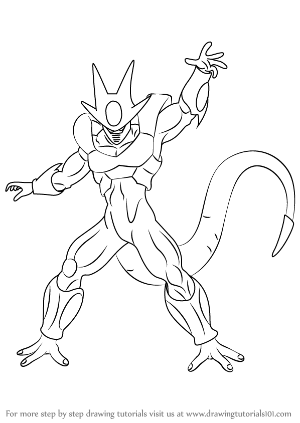 598x844 learn how to draw cooler from dragon ball z - Z Drawing