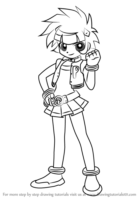 566x800 learn how to draw kaoru matsubara from powerpuff girls z - Z Drawing