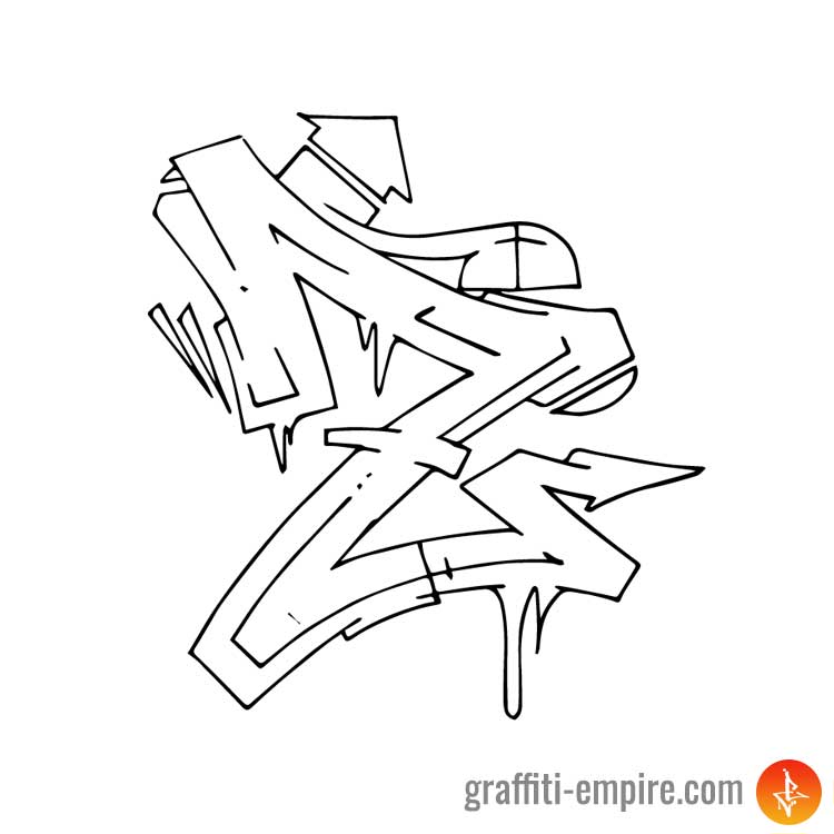 750x750 Graffiti Letter Z Graffiti Empire - Z Drawing
