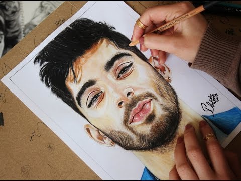 480x360 Time Lapse Drawing - Zayn Malik Drawing